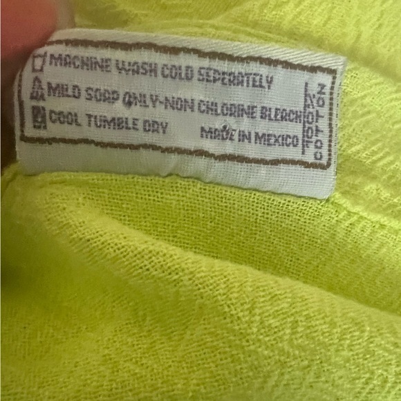 Cottonways Bright Yellow Pant Suit 1 (S/M) cotton gauze 2 piece light and cool - Picture 8 of 9